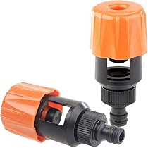 Universal Wasserhahn-Schnelladapter – Gartenschlauch Verbinder, Schwarz, Für Außenwasserhähne