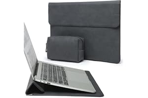 HYZUO 13,3-14 Cali Etui na Laptop z Funkcją Stelaża do MacBook Pro 14 M5/M4/M3/M2/M1 2026-2021, MacBook Pro/Air 13,3, 13,5" 13,8" Surface Laptop, HP Spectre X360 13/14, Grafit