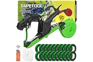 Audasi Legatrice per Piante Legatrice per Vigneto Reggiatrice da Giardino Strumento a Nastro Manuale con 20 Rotoli di Nastro Verde per Albero Fiori Verdura Vigneto