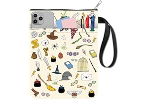 CRASPIRE Fundas para Libros con Elementos Mágicos Funda Protectora de Bolsillo Tela Lavable Cremallera Y Adicional Amantes los Regalos Compañeros