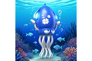 Smalody Smart Dancing Octopus Toy with LED Lights and Music, Rechargeable Interactive Baby Toys with Obstacle Avoidance, Ideal Sensory Gift for Christmas and Birthdays (Blue)