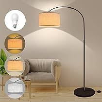 Lampada Da Terra LED Dimmerabile Fortand - 3 Temperature Colore, Paralume Regolabile - Foto 4