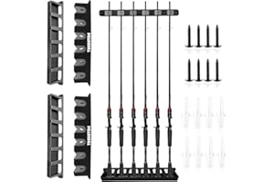 TUEHUTDE Angelrutenhalter, vertikale Rutenhalter Angelrutenständer Wandmontage Angelrutenständer Rutenaufbewahrungsständer für Garagenraum, Boote, Garage (Grau - 2 Paar vertikale Rutenhalter)