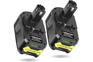 REACELL 2 Pezzi 18V 5000mAh Batteria di Ricambio per Ryobi batteria 18V RB18L50 RB18L40 P108 RB18L40 RB18L25 BPL-1815 P108 P107 P105 P103 P101 con indicatore LED