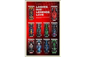 QIXINDGYH Tableau mural pour Lego 77242-77251 Série F1 - Support mural pour voiture de course - 50 x 80 cm (USB LED lumière A)