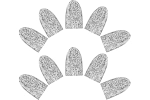 ERUINFANG 10 PCS Fingerlinge Schnittbeständige Schutz, Rutschfest Wiederverwendbar Fingerschutz Hülsen Finger Abdeckung für Küche, Arbeit, Skulptur DIY