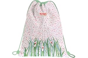 GRAFOPLAS Grafoplás 37610539 Colección Nina and Other Little Things Mochila Saco con Cuerdas y Bolsillo Exterior, Modelo Nature, 36 x 47 cm