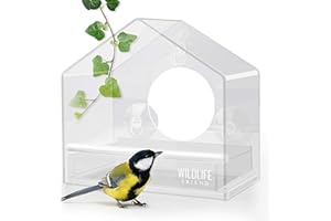 Wildlife Friend I Mangeoire Oiseaux De Fenêtre Convient Aux Graines pour Oiseaux Sauvages - Nichoir Oiseaux Exterieur Exterieur - pour Mésanges, Moineaux. Mangeoire Oiseaux Exterieur.