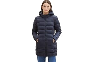 TOM TAILOR Denim Lekki, pikowany płaszcz damski Denim z kapturem Kobiety Lekki pikowany płaszcz z kapturem (1 w zestawie)