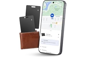 Lizoak Airtag Karte kompatibel mit Google Mein Gerät Finden(nur Android), Bluetooth Wallet Tracker, IP68, Globales Tracking, für Geldbörse, Koffer, Reisepass, 2 Pack