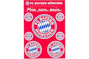 ‎FC BAYERN MÜNCHEN FC Bayern München Aufkleberkarte - Logo - 9er Set Aufkleber Sticker FCB