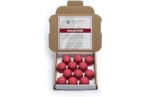 COPPER BIRCH HOME FRAGRANCES Christmas Wax Melts Strong Scented - Mulled Wine Scent - Box of 12 (9 grams each) - Wax Melt Gift Set - Xmas Home Fragrance - Eco Soy - Luxury Candle Alternative