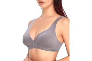 Jengo Post Surgery Bra Front Closure Deep V Push Up Plunge Bra U Low Cut Bras Post Surgical Mastectomy Bra Breast Augmentation