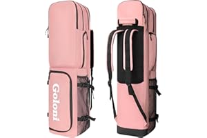 Goloni Feldhockey-Tasche mit 4 Schlägern und Schultergurten, Feldhockeyschläger-Rucksack mit Schuhfach