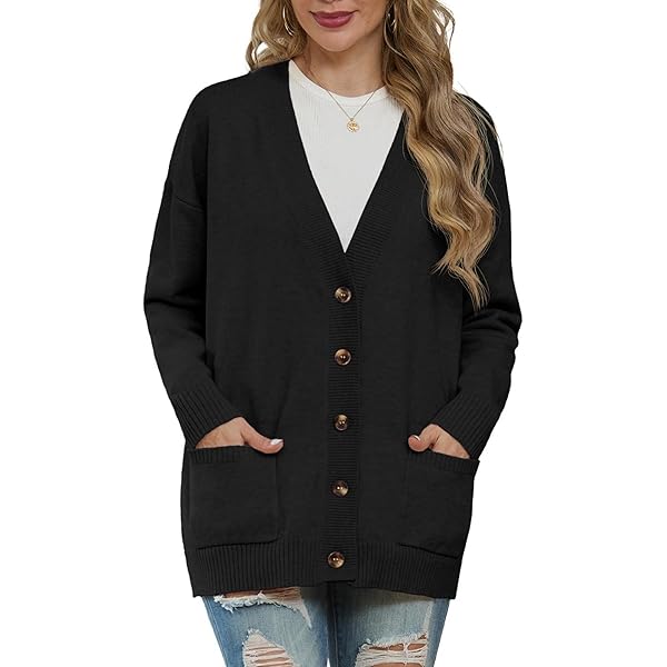 GRECERELLE Damesvesten gebreid, aran-kabel, lange mouwen, knoopsluiting, oversized damestrui, gebreid vest met zakken voor winter, herfst, lente