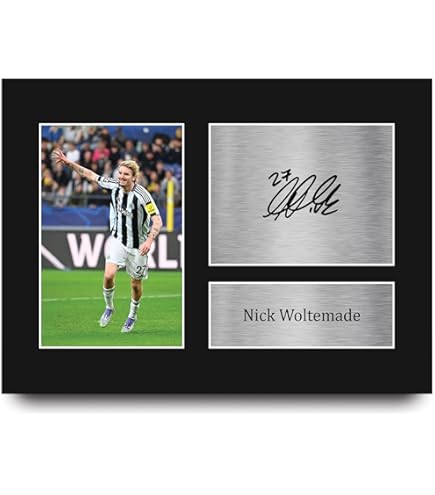 HWC Trading Foto A4 Con Autografo Stampato Di Harvey Barnes - Poster Senza Cornice, Regalo Per Appassionati Di Calcio, 297x210mm