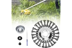 DrRobor Brosse Débroussailleuse Tête Brosse Désherbage (25,4 x 150mm) pour L'élimination de la Mousse et de la Rouille