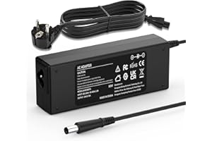 VUOHOEG Cargador HP Portatil 90W 19V 4.74A Adaptador para HP Pavilion G6 G7 DV4 DV5 DV6 DV7 M4 M6 Compaq Presario CQ60 CQ61 CQ62 EliteBook 840 850 G1 G2 8440p 8460p 8470p Ordenador Alimentación