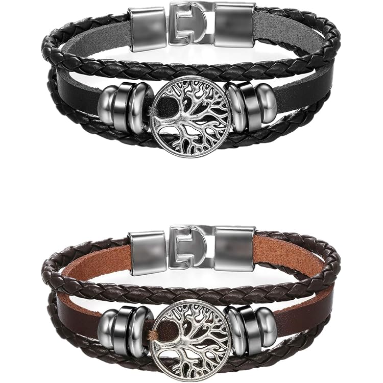 Cupimatch Herren Armband Edelstahl – Fahrradkette-Design Mit Kohlefaser & Magneten