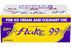 Cadbury Flake 99 Milk Chocolate Bars, Perfect for Ice Creams, Baking and Culinary Use (Box of 144 Bars)