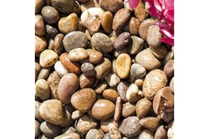 STRATA STONES Strata Scottish Pebbles For Home Office or Garden Decorative Gravels Aggregates Natural Tumbled Smooth Eco-Friendly Stones Mix Size Between 25-45MM (20kg)
