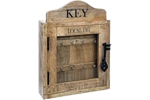 ‎ATMOSPHERA CREATEUR D'INTERIEUR Atmosphera - Schlüsselkasten Local - Mangoholz 30 × 40 cm - Kastanienbraun