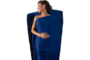 Sea To Summit Unisex's Silk Stretch Panel Mummy Tapered Sleeping Bag Liner-Navy Blue, 92 x 210 cm, cm