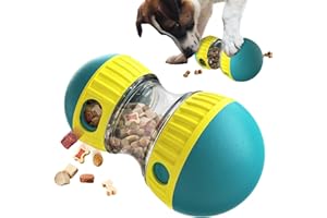 VidFair Interactive Dog Toy,Rolling Dog Treat Dispenser Slow Feeder,Treat Dispensing Dog Toy,Adjustable Food Dispensing Dogs Puzzles Feeder Slow Feeding for Small Medium Dogs and Cats-Green
