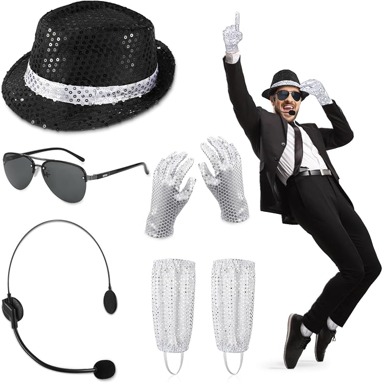 Gants michael jackson a sequins Argent (la paire Gants michael jackson a sequins Argent (la paire