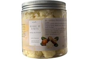 AYOMIN Burro di karité 100% naturale, 200 g, idratante per corpo, tutti i tipi di pelle, senza parabeni, formato vaso