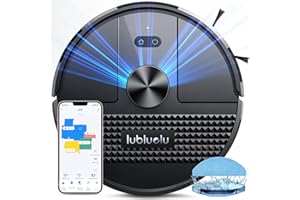 Lubluelu Robot Aspirapolvere Lavapavimenti con Mappatura 4500Pa, Robot Lavapavimenti e Aspirapolvere, Robot Vacuum Mop 3 in 1 per Pavimento e Peli Animali
