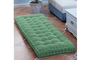 DG Catiee Thick Bench Cushion Pad/Long Sofa Cushions Indoor,Garden Bench Cushion Seat Pad,Rectangle Dining Bench Cushion/Bed Floor Cushions (90x30cm,Green B)