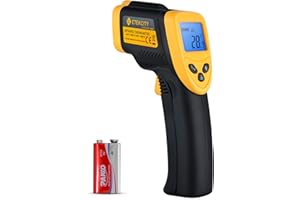 ‎ETEKCITY Etekcity Digital Laser Infrarot Thermometer -50 bis +550°C, IR Pyrometer berührungslos Temperaturmessgerät Temperaturmesser, LCD Beleuchtung (Nicht für Menschen), 18,6*4*10 cm