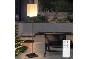 ‎GGII GGII Solar Stehlampe mit 2in1 Solarladung&USB Aufladung, Dimmbar Warmweiß und RGB Akku stehlampe kabellos, LED Outdoor IP44 Wasserdicht Stehleuchten mit Lichtsensor für Terrassen Garten (B/Schwarz)