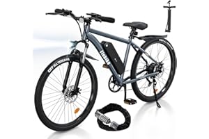 ‎FINBIKE E Bike für Herren Damen, 26 Zoll E-Mountainbike Abnehmbarer 10.4Ah Akku,7-Gang Pro,3.5H Schnellladung,5 Fahrmodi, Elektrofahrrad Reichweite Max 100km,250W Motor Electric Fahrrad mit Schutzblech