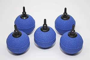 SIBO 5 x fuochi d'aria a sfera da 5 cm, per acquario, laghetto, colore blu