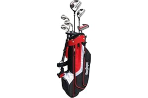 MACGREGOR Cg3000 Ensemble de Clubs Homme avec Sac de Golf Contenu, Noir/Rouge, Mens Right Hand