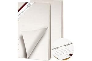 KINETOX 2 Pack Ringbuch A6 Nachfüllbare 120 Blätter Papiera 6 Loch Gepunktet A6 Nachfüllpapier Nachfüllbare Refill Paper Nachfülleinlagen für a6-Notizbücher Tagebücher Skizzen Agenden Planer
