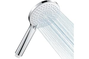 Cobbe 3-stopniowa słuchawka prysznicowa wysokociśnieniowa, oszczędzająca wodę słuchawka prysznicowa do łazienki i na zewnątrz, chrom