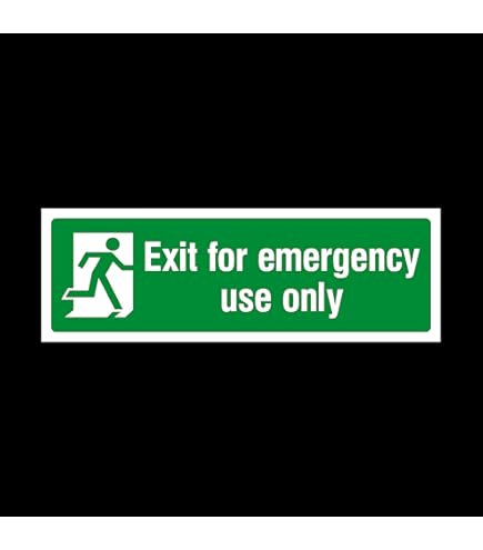 Viking Signs Cartello Di Sicurezza 'Questa Porta Solo In Caso Di Incendio O Emergenza' (MA5724-A5P-V): Adesivo In Vinile 200x150 Mm, Conforme EN7010, Autoadesivo