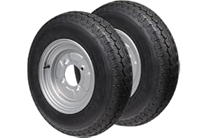 TRAILER PARTS4U Roue complète pour remorque 4,50 x 10 400 kg, trou central 85 mm, cercle de boulonnage 4 x 115, pneu français cercle de boulonnage 3,50B x 10 H2 ET 0 (2)