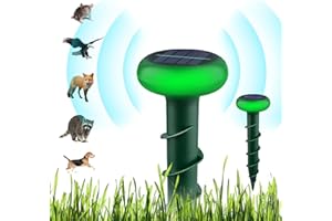 Durimi Lot de 2 répulsifs solaires anti-taupes (filetés) - Efficace contre les taupes et les campagnols - Répulsif contre les parasites et les lézards - Lutte contre les parasites de la pelouse et du