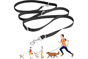 oneisall guinzagli guinzaglio per cani Doppi - 2.5 metri - regolabile guinzaglio a spalla in nylon per Cane di Taglia Piccola Media e Grande