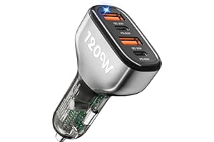 ‎SONRU SONRU 120W Auto Ladegeräte USB C, KFZ Zigarettenanzünder USB C Kfz Ladegerät 12V / 24 V USB Auto Car Charger 2 PD 60W Max+2 QC 30W, Schnellladung Zigarettenanzünder Adapter