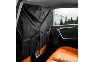 FIT4DRIVE Fitdrive Car Divider Privacy Curtains 2-Piece Set - 140x80cm, Car Curtains Blackout Campervan Curtain Perfect For Compact Suvs & Sedans