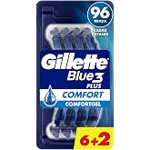 Gillette Blue3 Comfort Use Horse Men's Razor 8 Pieces