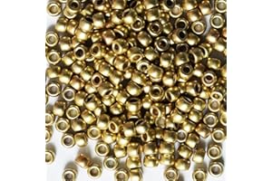 Bala&Fillic 6x9mm Golden Pony Beads with Smooth Surface 1000pcs Crayon Color Craft Beads (Golden)