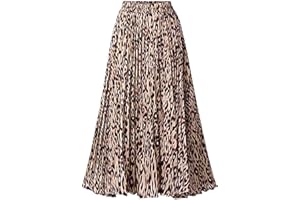 comefohome Rock Damen Sommer Midi Lang Röcke Hohe Taille Faltenrock Mädchen Sommerrock Elegant Frauen Skirt