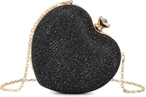 LHHMZ Womens Wedding Clutch Evening Bag Heart Clutch Purse Stylish Mini Cocktail Prom Tote Crossbody Clutch Handbag