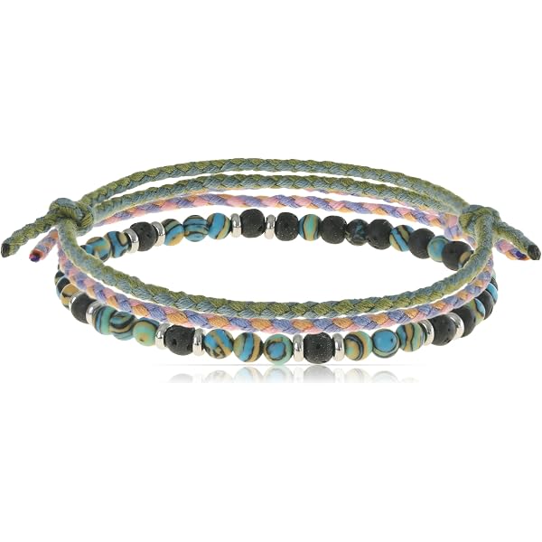 Made By Nami Set 3 Braccialetti Boho In Cotone Cerato E Perline, Regolabili - 3